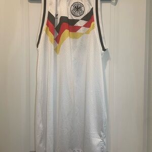 ADIDAS Germany National Soccer Team #10 Tank Dress White Black Red NEW Womens xl